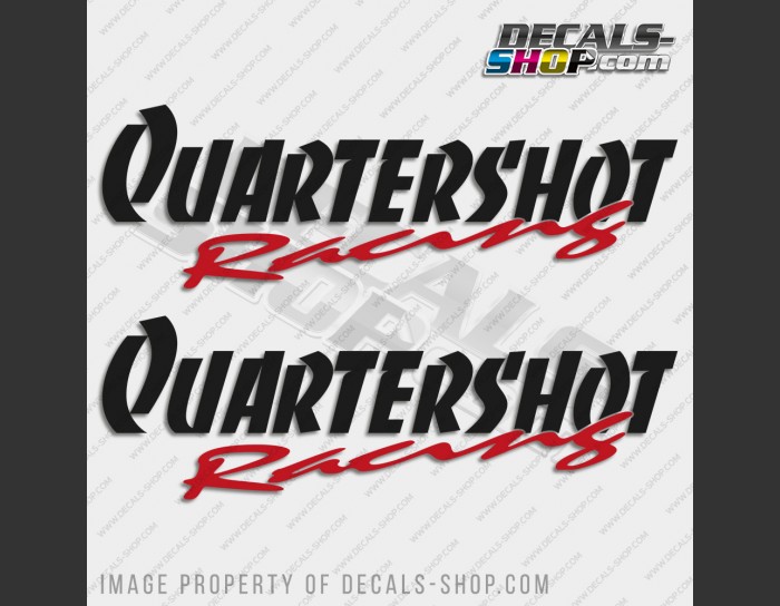 Quartershot Racing Boat Logo Decal Set of 2 x 21.5"